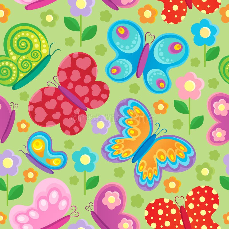 Fondo senza cuciture della farfalla illustrazione vettoriale Fondo senza cuciture della farfalla illustrazione vettoriale