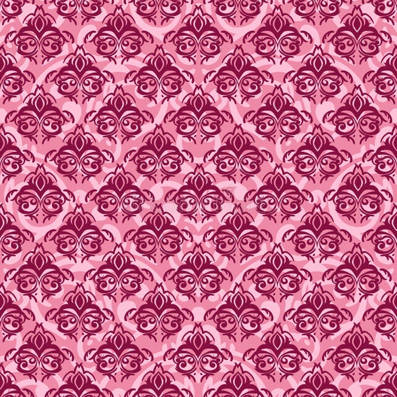 Fondo senza cuciture di rosa del damasco royalty illustrazione gratis Fondo senza cuciture di rosa del damasco royalty illustrazione gratis