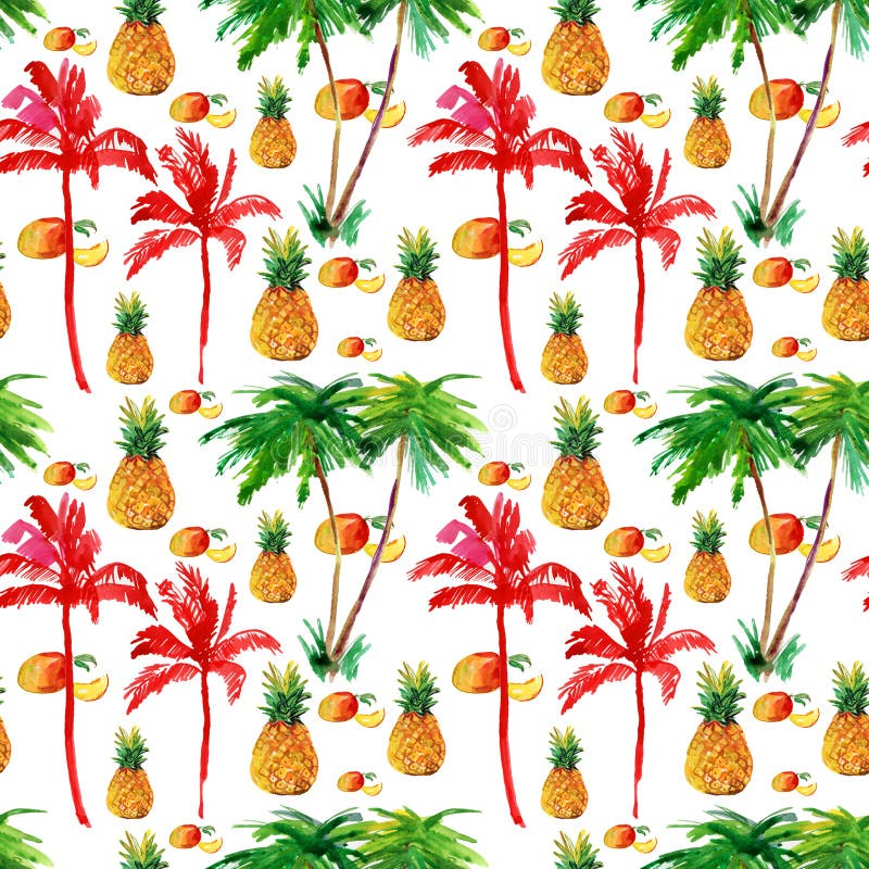 Fondo senza cuciture tropicale. illustrazione vettoriale Fondo senza cuciture tropicale. illustrazione vettoriale
