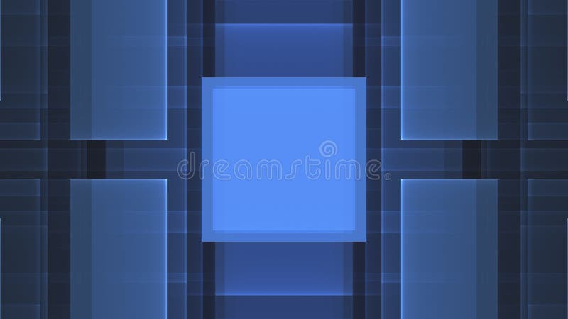 Fondo tecnologico di frattale blu astratto con i rettangoli attraversati illustrazione di stock Fondo tecnologico di frattale blu astratto con i rettangoli attraversati illustrazione di stock