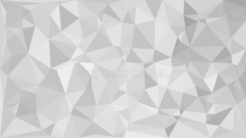 Fondo triangular blanco mosaico poligonal. abstracto luz gris fondo bajo poli texturizado triángulo formas en patrón aleatorio libre illustration