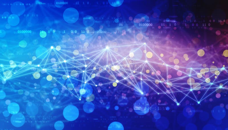 Fondo triangular con las conexiones, fondo de la tecnología de la tecnología de la conexión a internet foto de archivo