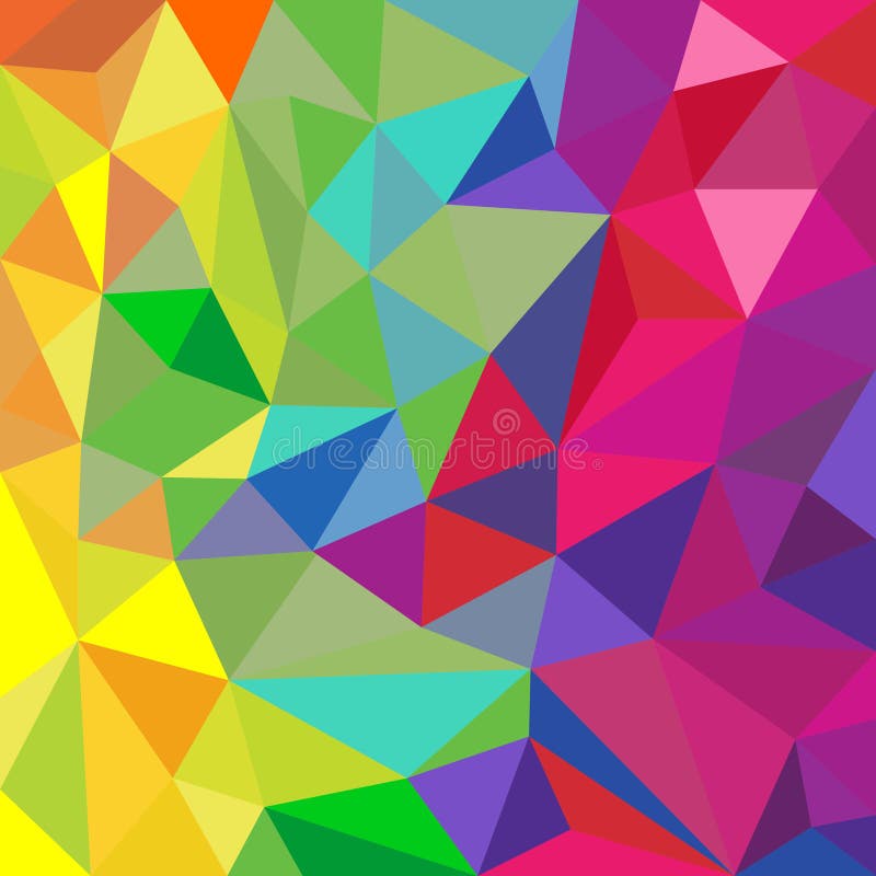 Fondo triangular del extracto del modelo del color del arco iris stock de ilustración Fondo triangular del extracto del modelo del color del arco iris stock de ilustración