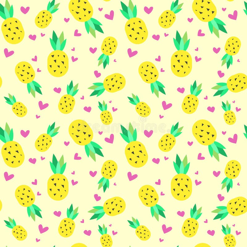 Fondo tropicale dell'ornamento di estate dell'ananas senza cuciture del modello illustrazione vettoriale Fondo tropicale dell'ornamento di estate dell'ananas senza cuciture del modello illustrazione vettoriale