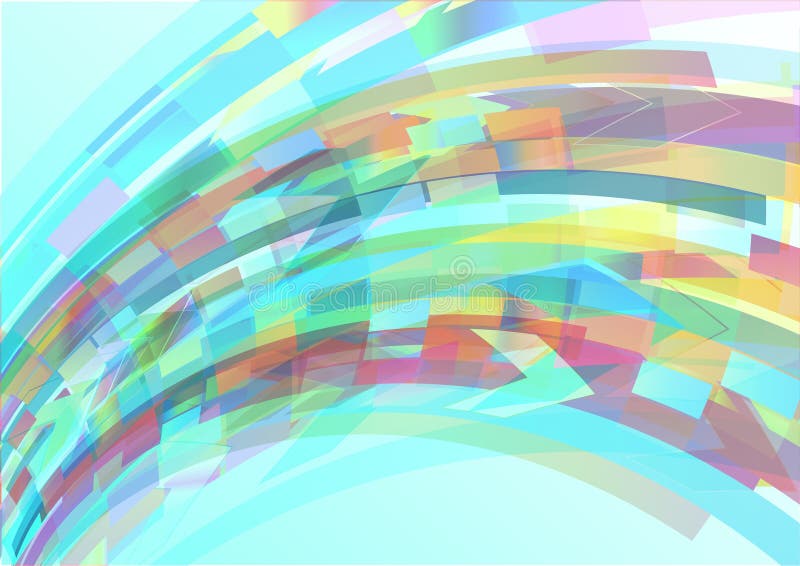 Fondo variopinto astratto della luce della curva illustrazione di stock