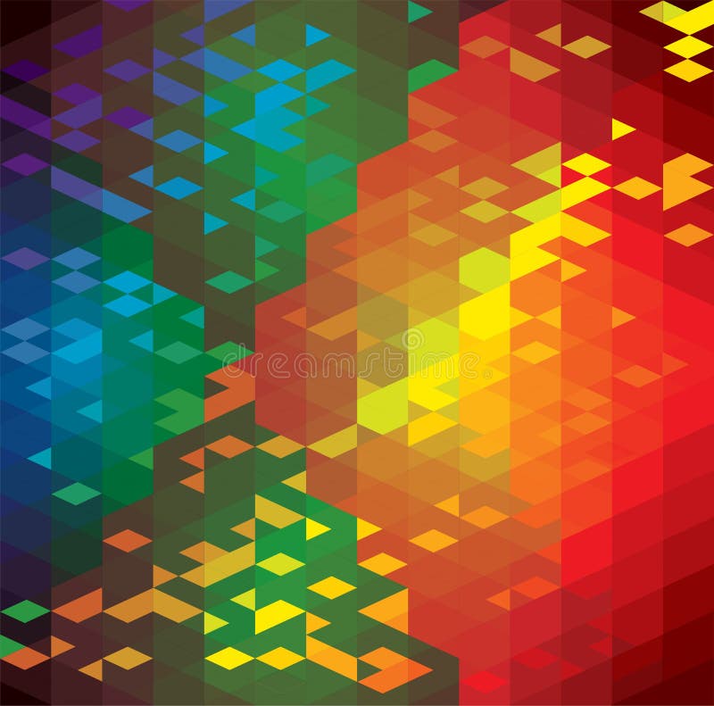Abstract colorful background of geometric shapes- vector graphic. This illustration has repetitive diamonds, rhombus & triangles shaped pattern made of orange,red,brown,blue,green colors. Abstract colorful background of geometric shapes- vector graphic. This illustration has repetitive diamonds, rhombus & triangles shaped pattern made of orange,red,brown,blue,green colors