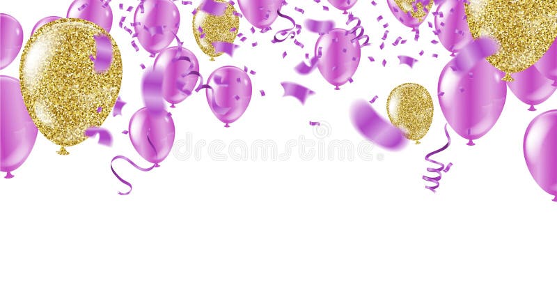 Fondo variopinto ENV di celebrazione dei palloni di buon compleanno illustrazione vettoriale