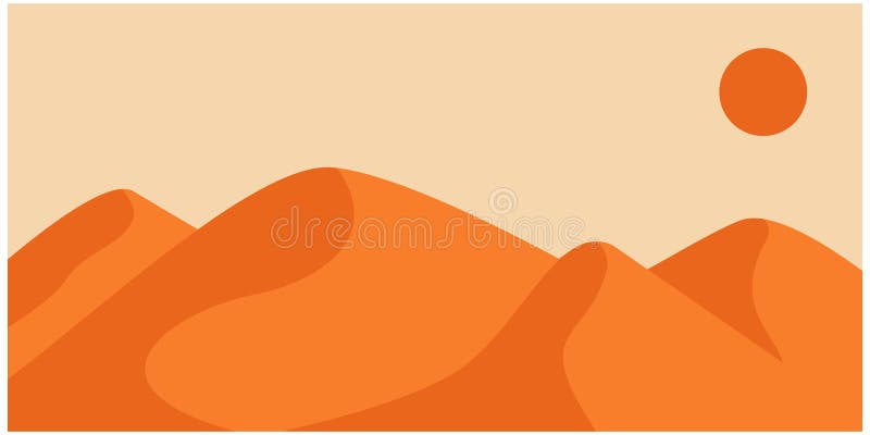 Fondo vectorial abstracto con dramáticas dunas de desierto y dunas de sol desérticas inspiración de fondo. vector de ilustración d ilustración del vector