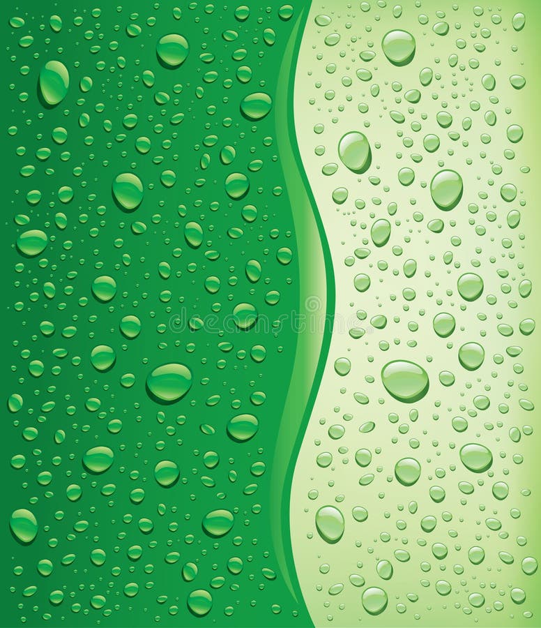 Fondo verde de la ecología con las gotitas de agua y lugar para el texto ilustración del vector Fondo verde de la ecología con las gotitas de agua y lugar para el texto ilustración del vector