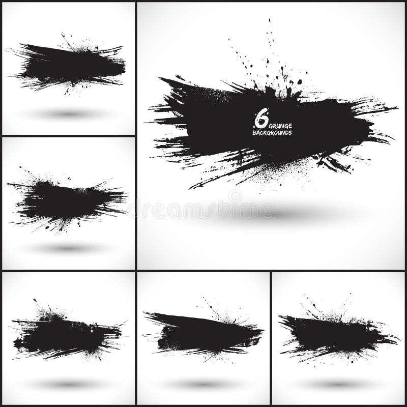 6 fondos abstractos del grunge del vector stock de ilustración 6 fondos abstractos del grunge del vector stock de ilustración