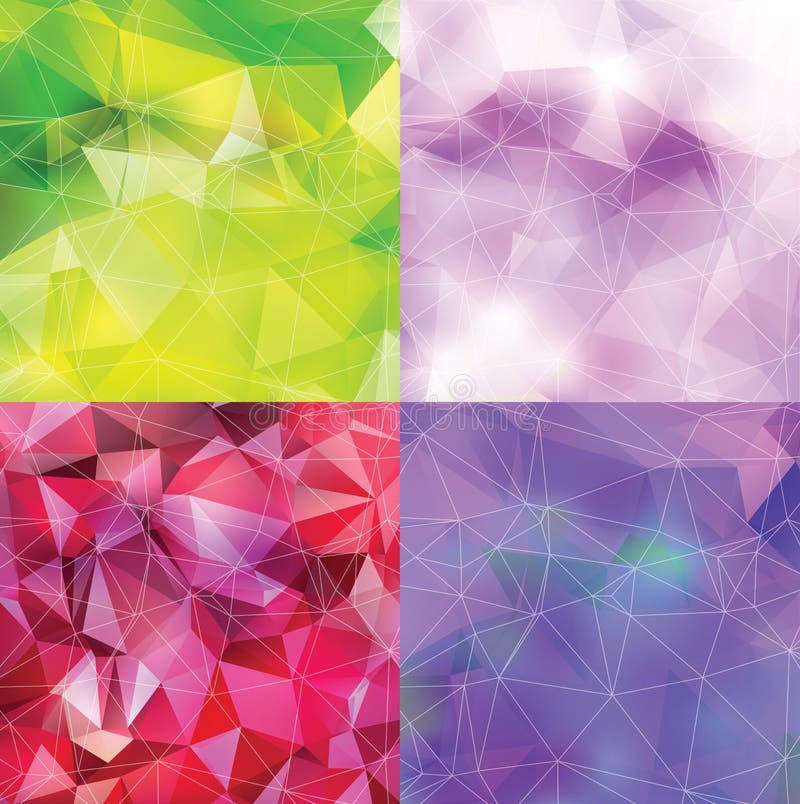 Fondos abstractos del triángulo fijados ilustración del vector Fondos abstractos del triángulo fijados ilustración del vector