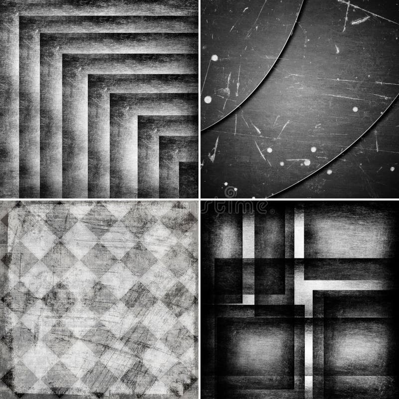 Fondos blancos y negros del grunge geométrico stock de ilustración Fondos blancos y negros del grunge geométrico stock de ilustración