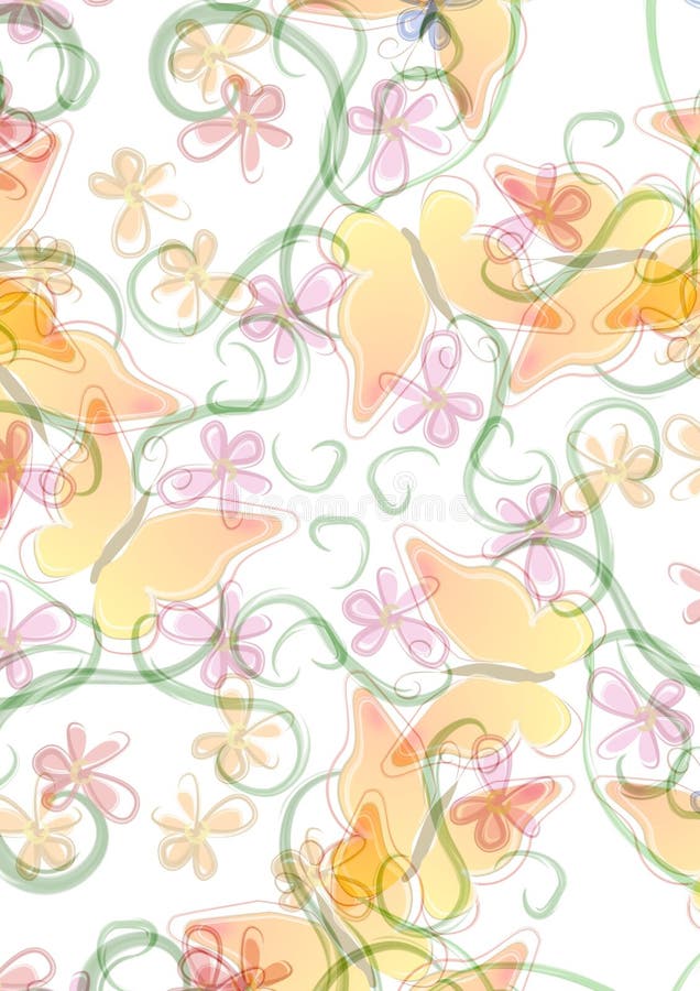 Fondos de la mariposa de las flores libre illustration Fondos de la mariposa de las flores libre illustration