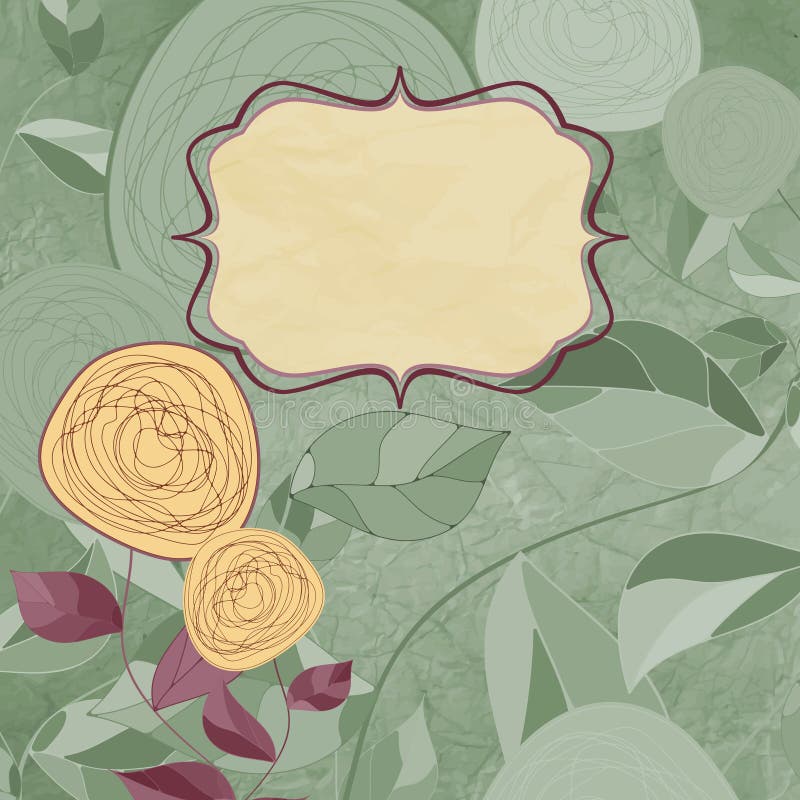 Fondos florales con las rosas de la vendimia. stock de ilustración Fondos florales con las rosas de la vendimia. stock de ilustración