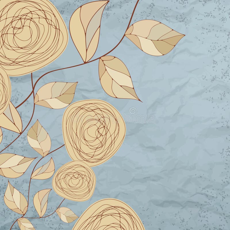 Fondos florales con las rosas de la vendimia. EPS 8 stock de ilustración Fondos florales con las rosas de la vendimia. EPS 8 stock de ilustración