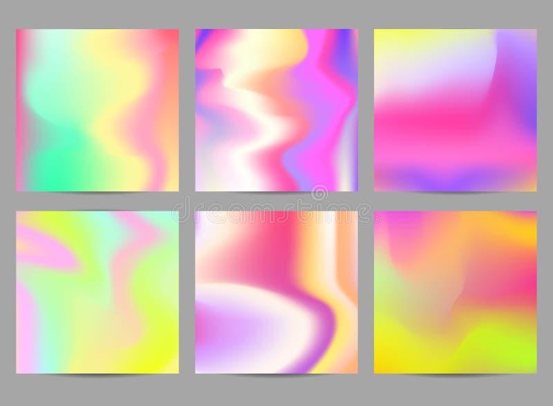 Fondos multicolores iridiscentes flúidos Ejemplo del vector de líquidos Cartel fijado con efecto de neón olográfico stock de ilustración Fondos multicolores iridiscentes flúidos Ejemplo del vector de líquidos Cartel fijado con efecto de neón olográfico stock de ilustración