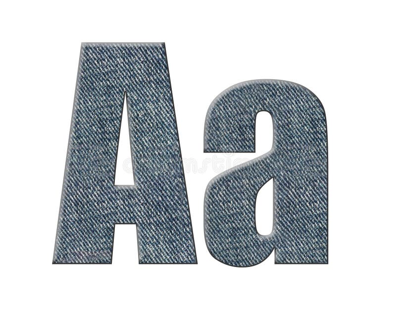 Font Jeans Letters Alphabet Stock Illustration - Illustration of detail ...