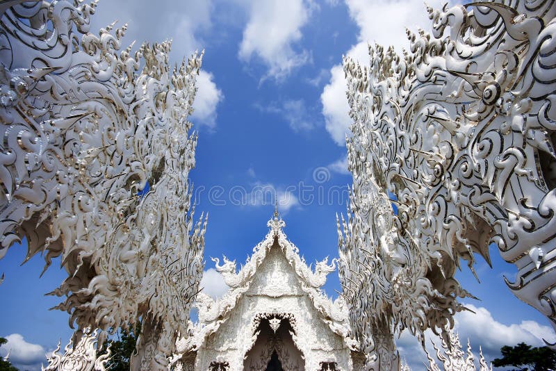 Font of Thai temple at Chiang Rai