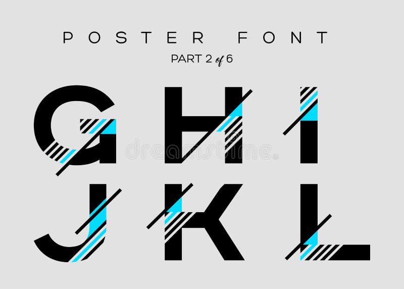 Font Vector Techno cu Efect de Text Glitch Digital royalty free illustration