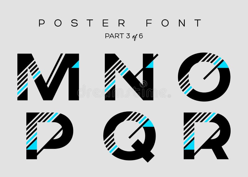 Font Vector Techno cu Efect de Text Glitch Digital royalty free illustration