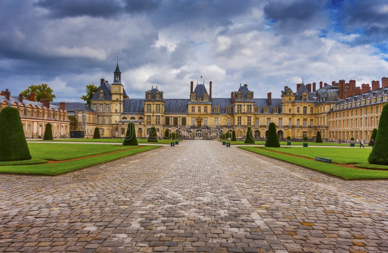 Fontainbleau chateau near Paris, France