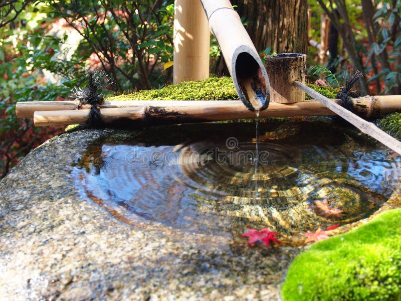 Fontaine En Bambou Exterieur Jeu D’Eau, Zen Jardin Fontaine D'eau Bambou  Eau, Paysage D'eau Décoration De Jardin Japonais, 70cm