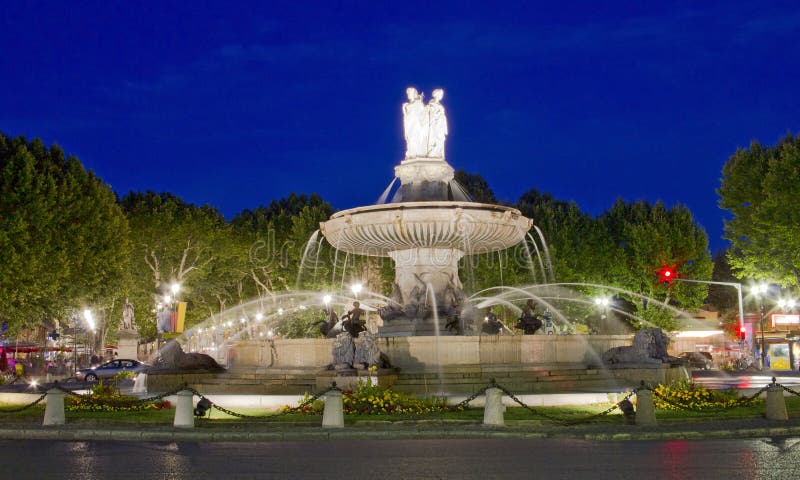 Fontaine de Rotonde de La, centre d'Aix-en-Provence