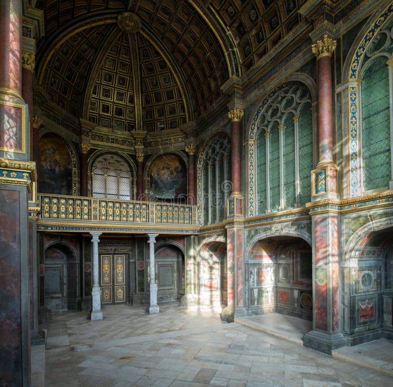 Fontainebleau, France - 16 August 2015 : Interior view of the