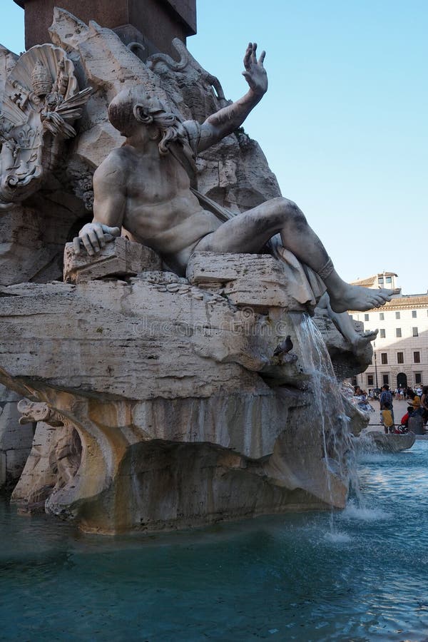 Rio Della Plata, Fontana Dei Quattro Fiumi. Piazza Navona, Rome. Italy ...