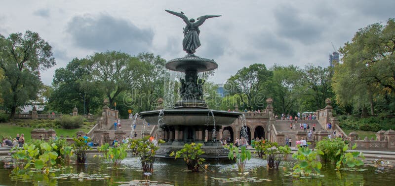 Fontana del Central Park immagini stock libere da diritti