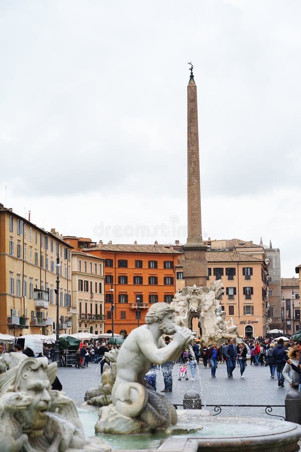 Fontana del Moro in Rome royalty-vrije stock foto Fontana del Moro in Rome royalty-vrije stock foto