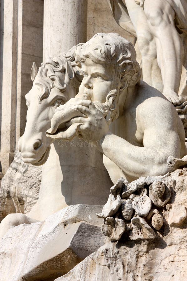 Fontana di Trevi, detail, Rome, Italy stock photo Fontana di Trevi, detail, Rome, Italy stock photo