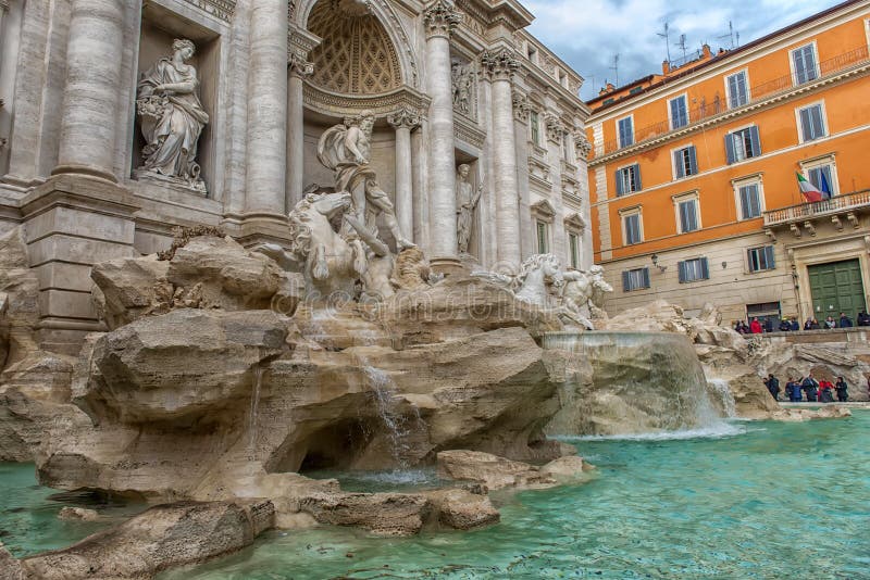 Fontana di Trevi, Roma, Italia fotografia stock Fontana di Trevi, Roma, Italia fotografia stock