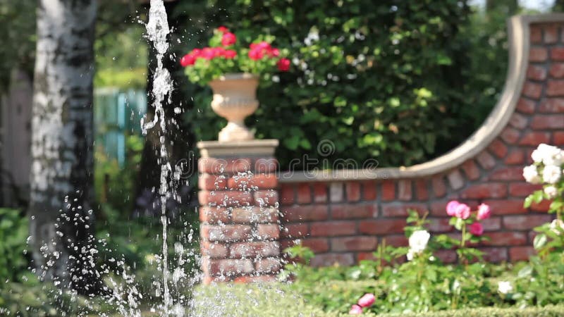 Fontana nel roseto