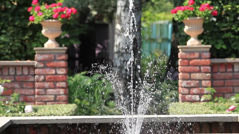 Fontana nel roseto