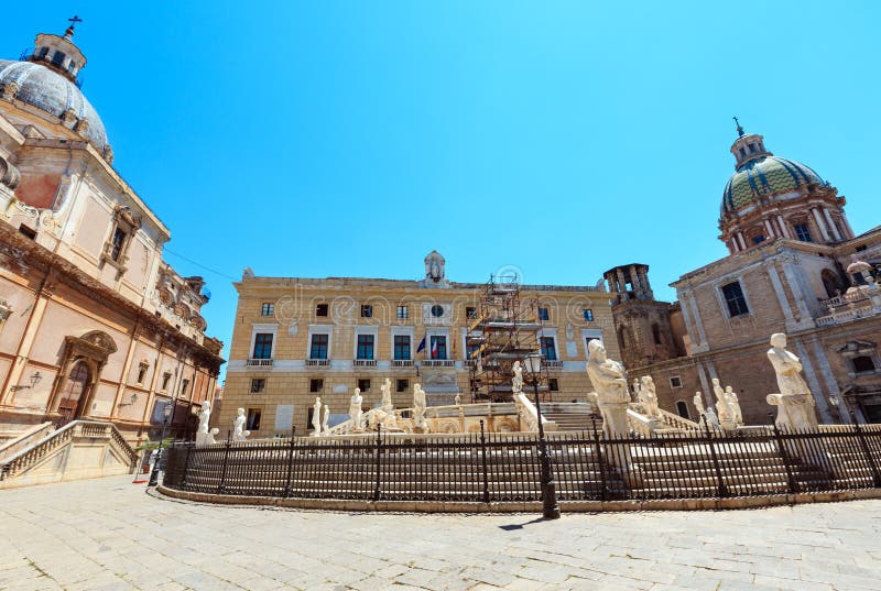 Fontana Pretoria, Palermo, Sizilien, Italien stockfoto Fontana Pretoria, Palermo, Sizilien, Italien stockfoto