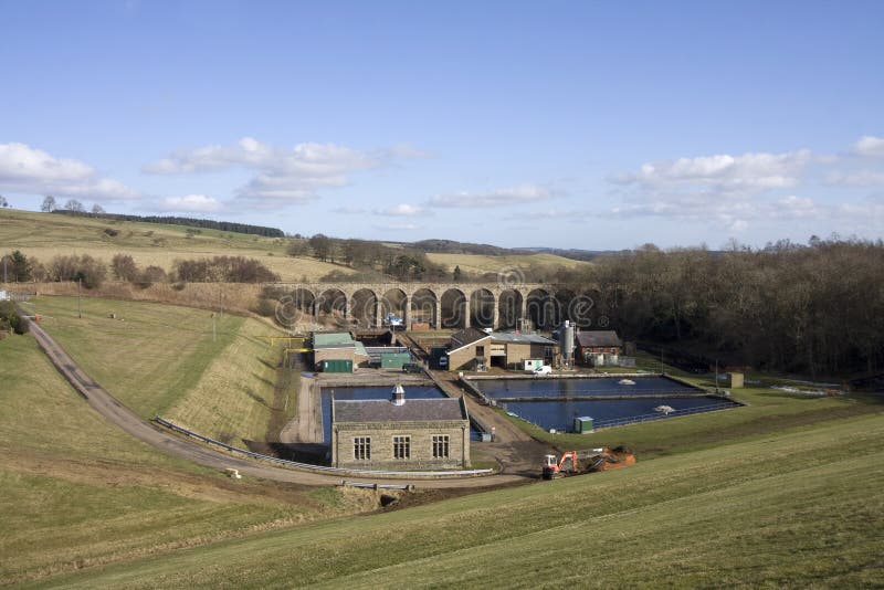 Fontburn Reservoir and Water Treatment Works Stock Photo Image of