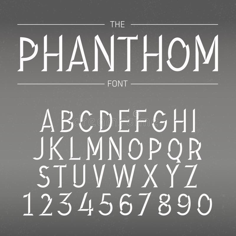 Fonte de vetor com sombra ilustração do vetor. Ilustração de placa
