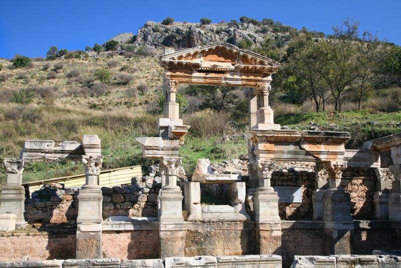 Fonte Ephesus de Traian fotos de stock Fonte Ephesus de Traian fotos de stock