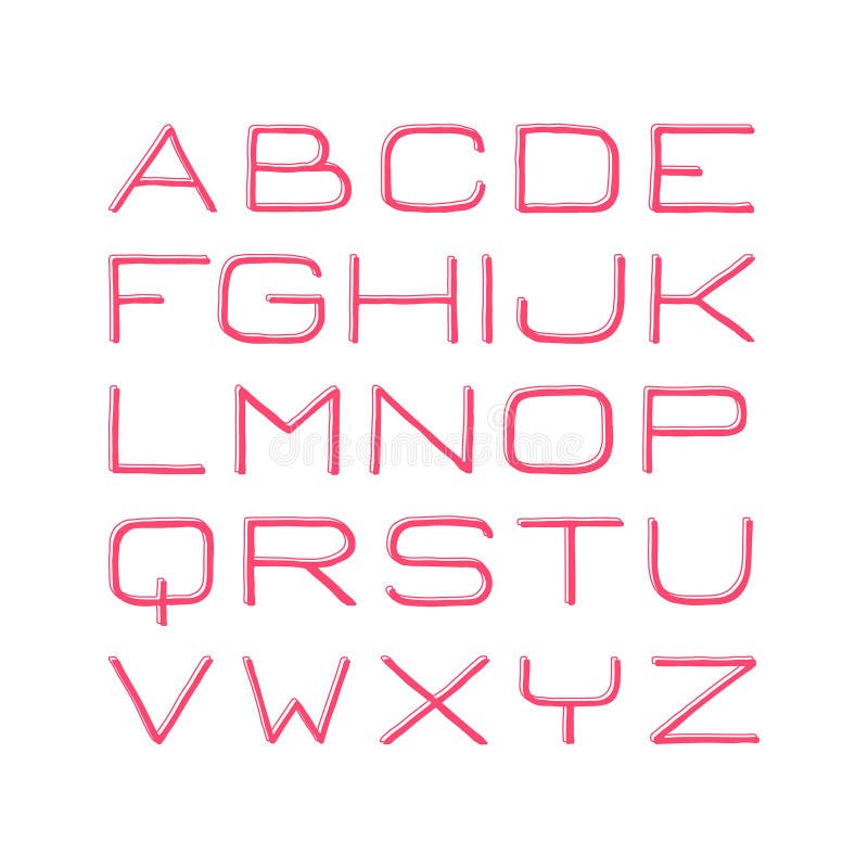 Fonte Handdrawn de Sans Serif com efeito do offset ilustração royalty free Fonte Handdrawn de Sans Serif com efeito do offset ilustração royalty free