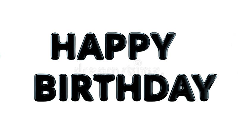 Fonte lucida della bolla di buon compleanno isolata su fondo bianco rappresentazione 3d royalty illustrazione gratis Fonte lucida della bolla di buon compleanno isolata su fondo bianco rappresentazione 3d royalty illustrazione gratis