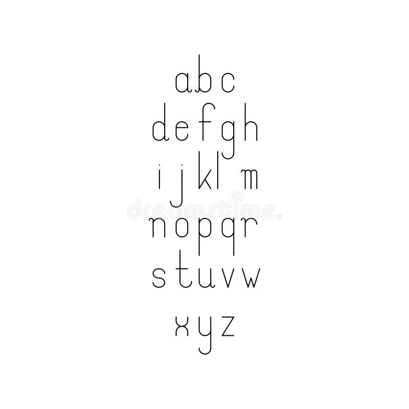 Fonte simples e minimalista de linha fina com letras mai sculas e