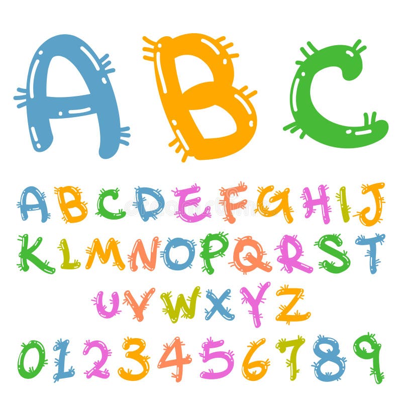 Lettere Di Alfabeto Del Fumetto Di Istruzione Per I Bambini Illustrazione  Vettoriale - Illustrazione di fumetto, formazione: 40995926