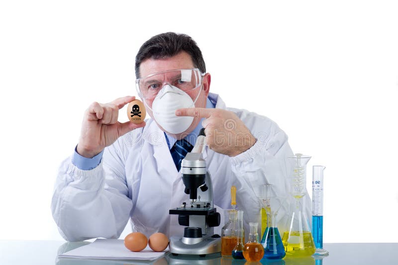 Food adulteration eggs with dioxin royalty free stock photos