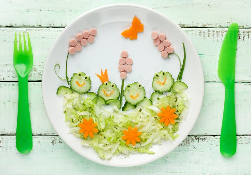 Food art idea for kids stock image. Image of cabbage - 89321797