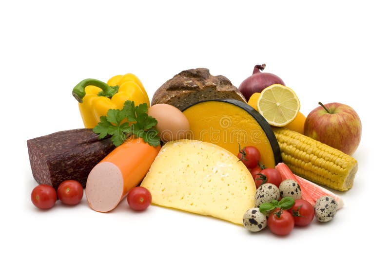 Food assortment stock photo. Image of tomato, food, quail 7645952