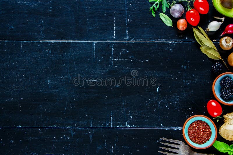 Food background on wood stock image. Image of blackberry - 104083385