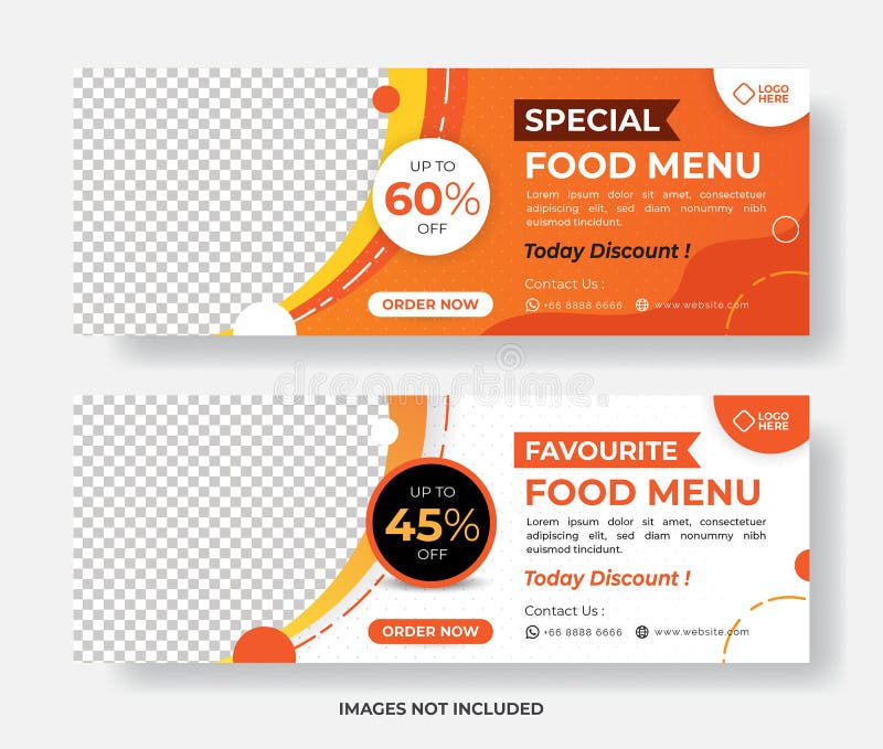 Food Banner Template, Restaurant Banner Template, Promotion Food Banner