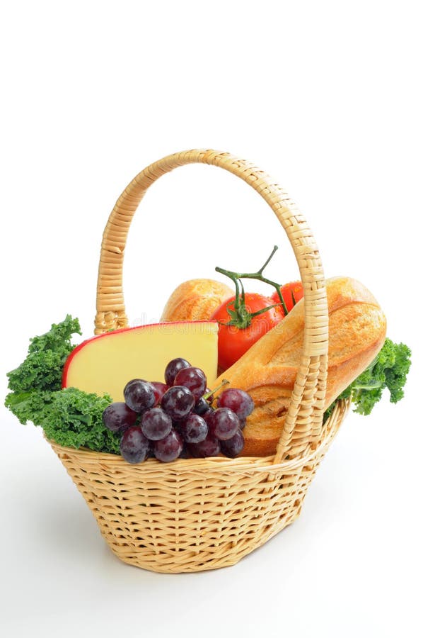 Food Basket stock photo. Image of colorful, greens, bread 8667156
