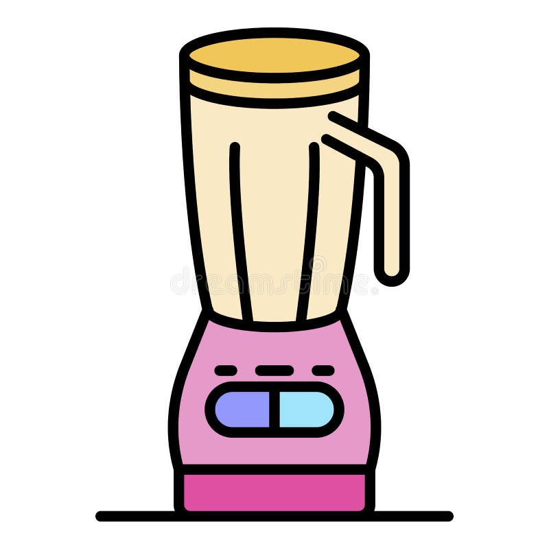 Food blender icon color outline vector royalty free illustration
